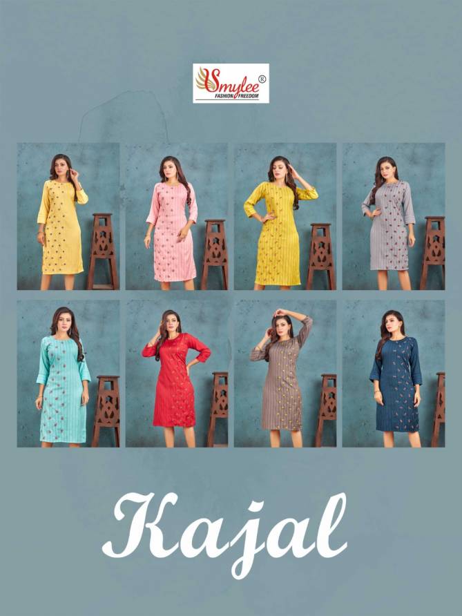Kajal By Rung Rayon Embroidery Kurtis Catalog